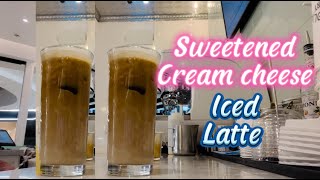 HOW TO MAKE SWEETENED CREAM CHEESE ICE LATTE [upl. by Bron693]