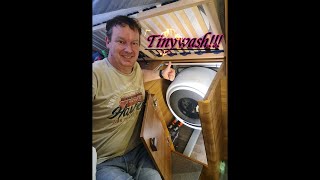 Tinywash im Wohnmobil innen verbaut WaschmaschineTrockner im Camper😁😁😁 [upl. by Eniawed]