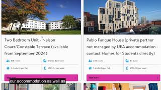 How to apply for UEA Accommodation 2024 [upl. by Noskcaj]