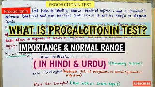 What is Procalcitonin Test When to get tested Procalcitonin amp SepsisNormal Ranges Hindi amp Urdu [upl. by Leinahtam]