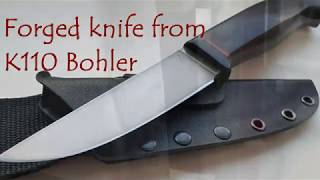 Forged knife №128 from K110 Bohler [upl. by My]