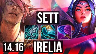 SETT vs IRELIA TOP  7 solo kills  TR Master  1416 [upl. by Valaree]