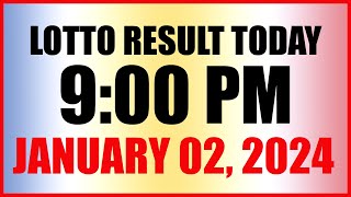 Lotto Result Today 9pm Draw January 2 2024 Swertres Ez2 Pcso [upl. by Volney]