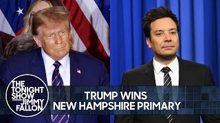 Trump Wins New Hampshire Primary Attacks Nikki Haley in Victory Speech  The Tonight Show [upl. by Spring607]