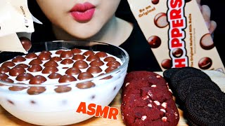 ASMR WHOPPERS CHOCOLATE BALLS WITH MILK 후퍼스 초코볼 우유에 말아먹기 EATING SOUNDS MUKBANG  NO TALKING [upl. by Inoy569]