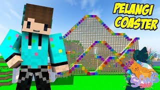 PROYEK REDSTONE ROLLER COASTER PELANGI  Minecraft Sans SMP 22 [upl. by Nadirehs]