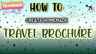 HOW to create Homemade TRAVEL BROCHURE using A4 easy tutorial [upl. by Weixel]