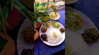 Simple Bengali Lunch Thali abhipiurhesel bengalilunchthali potolkhosabata kumrobegunvaja [upl. by Narton]