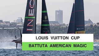 Louis Vuitton Cup grande vittoria di Luna Rossa Sorpasso di forza su American Magic [upl. by Ylesara671]