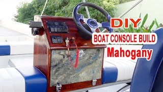 DIY boat console build Mahogany [upl. by Ennylhsa]