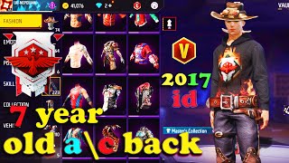 I Got My 2017 Free Fire ID Back 😭  b2k bundle 7year old freefire account back [upl. by Gerda]