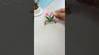 How to Make Mini Easel  Diy mini canvas stand shorts art painting [upl. by Enitsua512]