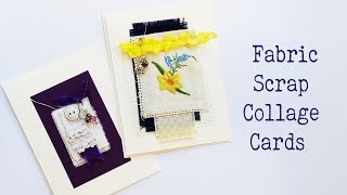 Making Fabric Scrap Cards [upl. by Devland]