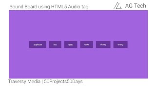 Sound Board using Audio Tag in HTML5  Day 9  HTML CSS JS  50Projects50Days [upl. by Joelle]