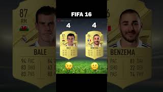 Benzema vs Gareth Bale Fifa Card Evolution  Benzema Bale fifa evolution shorts [upl. by Anelrad]