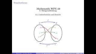 Mathe 10 WPU  32 Umkehrfunktion und Identität [upl. by Ase318]