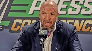 POST PPV  Triple H • PRESS CONFERENCE MONEY IN THE BANK  WWE London [upl. by Karee]