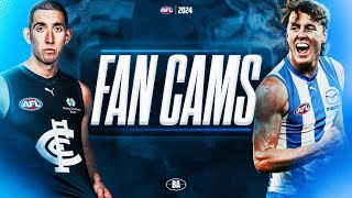 Fan Cams  Carlton v North Melbourne  AFL Round 19 2024 [upl. by Airamzul]