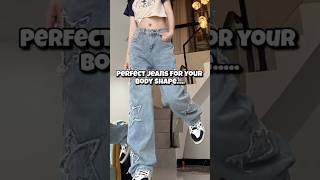 Perfect jeans for your body shapeshorts fashion ytshots youtubeshorts koreanfashion [upl. by Nahamas]