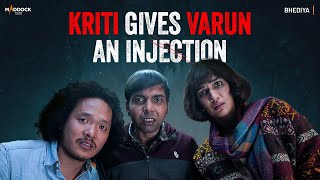 Kriti Gives Varun An Injection  Kriti Sanon Varun Dhawan  Bhediya  Maddock Films [upl. by Ardnasella]