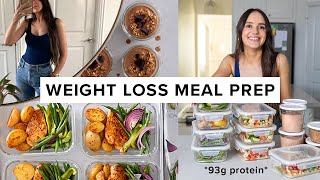 1 hour weight loss meal prep  93g protein per day  super easy [upl. by Nobe]