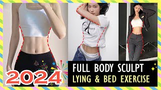 DO 2 DAYS A WEEK  BED EXERCISE FOR WEIGHT LOSS  Lying Full Body Sculpt Get Hourglass Body [upl. by Atikram62]