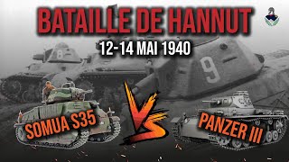 HANNUT la première grande bataille blindée 1940  Somua vs Panzer III [upl. by Hort383]