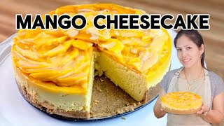 How To Make A Delicious Mango Cheesecake  Mango cheesecake recipe BAKE [upl. by Oria551]