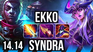 EKKO vs SYNDRA MID  914 66 winrate Legendary  EUNE Master  1414 [upl. by Jenda]