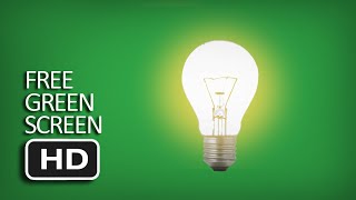 Free Green Screen  Realistic Light Bulb [upl. by Lledniw854]