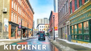 Kitchener Downtown Drive 4K  Ontario Canada [upl. by Bauske]