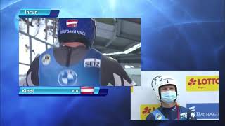 Wolfgang Kindl had some issue on Luge Sprint World Championships in Königssee GER [upl. by Airec]