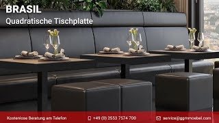 Bistro Tischplatte BRASIL  Quadratisch  Melamin beschichtet  ABSKanten [upl. by Ytsirk408]