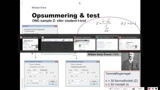 Test på middelværdi for en variabel  Statistik med Michael René [upl. by Arvie284]