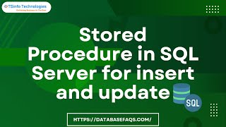 Stored Procedure in SQL Server for insert and update [upl. by Sallad88]