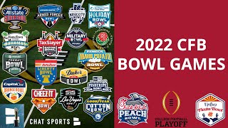 College Football Bowl Games 202223 Schedule Tracker Matchups Dates amp Times For All 41 Bowls [upl. by Asial]