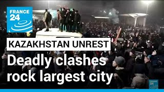 Kazakhstan unrest Deadly clashes rock largest city as crisis escalates • FRANCE 24 English [upl. by Lentha]