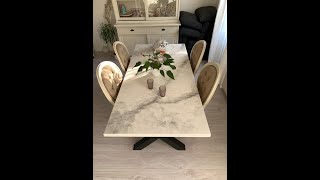 Epoxy tafel maken met marmerlook Dante Design [upl. by Kenweigh]