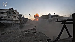 Israeli Merkava tank in action in the Gaza Strip  POV Footage [upl. by Jaycee]