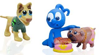 CLAY MIXER RICH DOG POOR DOG 💖 Play Doh Cartoons [upl. by Lipman]