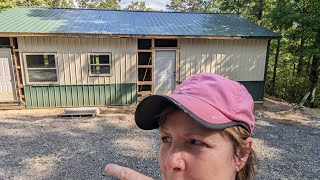 Metal building Pole Barn Finish Out update Sept 22 2024 [upl. by Aline]