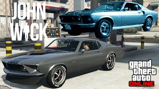 GTA 5  Movie Build  JOHN WICK 1969 Ford Mustang  Vapid Dominator GTT Customization [upl. by Bonnice]