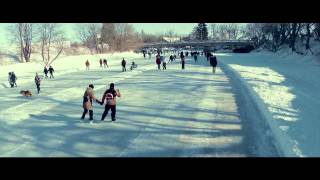 Patinoire de la rivière lAssomption  Lanaudière [upl. by Ainoloppa]