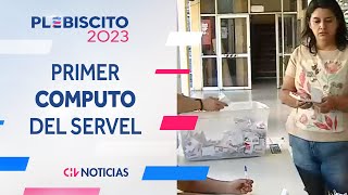 PRIMER COMPUTO OFICIAL Servel entregó el primer cómputo con 174 mesas escrutadas  Plebiscito 2023 [upl. by Adnorrehs476]