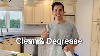 Cleaning and Degreasing Kitchen Cabinets [upl. by Aleekahs]