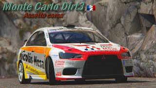 Assetto CorsaCamtool tv cam Monte Carlo Rally Dirt303Mitsubishi Lancer Evo X N R4 2016 [upl. by Ahsieyk]