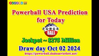 How to get Powerball USA number predictions for Wednesday 02102024 Jackpot  275 Million [upl. by Oterol]