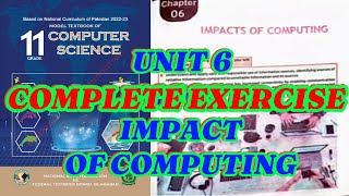 Class 11🌴🌟🌹🥀Computerunit 6COMPLETE EXERCISE notesIMPACT OF COMPUTINGFBISENBFNAT curriculum [upl. by Zawde]