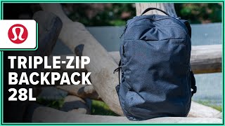 lululemon TripleZip Backpack 28L Review 2 Weeks of Use [upl. by Nylasor]