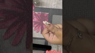 ✨Easy 🌼flower Nailart at home for beginners shorts nailswithmeee nails [upl. by Assilana446]